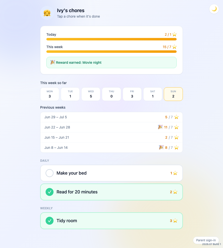 Chorey Child Portal, light theme